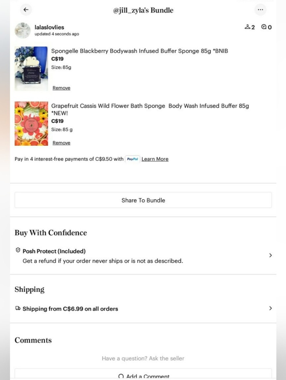 For JILL Spongelle Bundle: Blackberry & Grapefruit Cassis Sponges *BNIB & Sealed